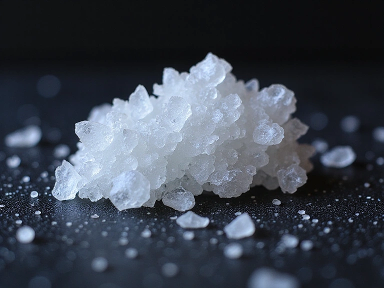 Cristalli di Magnesio su sfondo scuro, che rappresentano un minerale essenziale