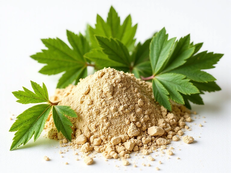 Estratto di Tribulus Terrestris in polvere con le sue foglie