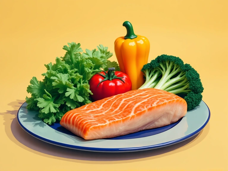 Piatto sano e bilanciato con verdure fresche e proteine