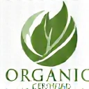 Logo di certificazione biologica, con una foglia verde e il testo 'Organic Certified'.
