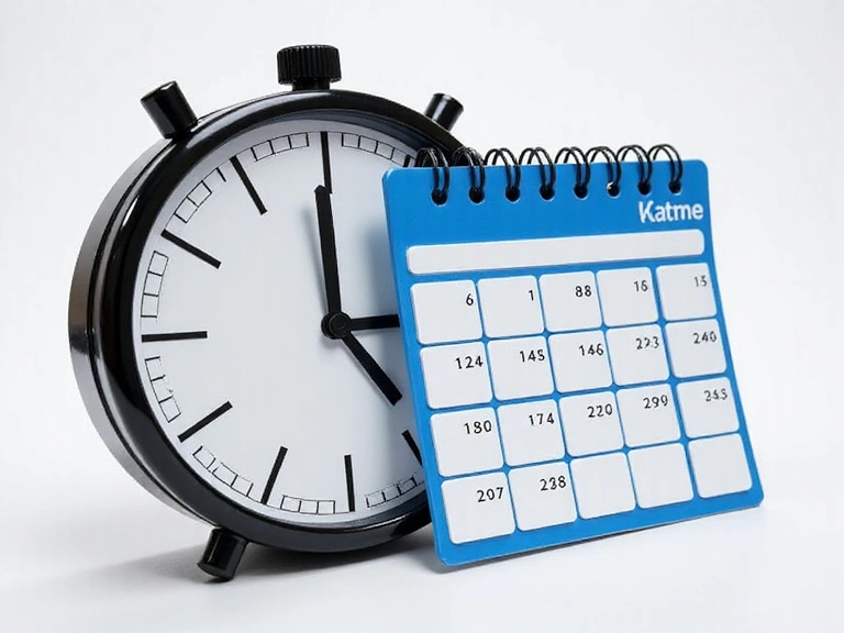 Orologio e calendario che simboleggiano la conservazione dei dati